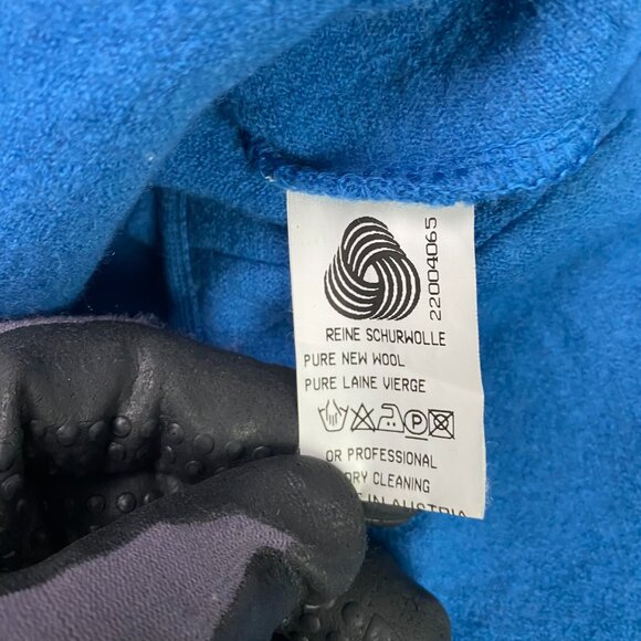 Geiger Cardigan Sweater Jacket Women's 46 Blue Wool Buttons Collection Austria - Picture 6 of 14